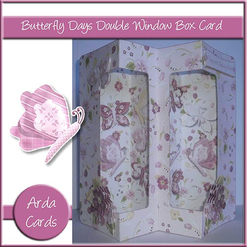 Butterfly Days Double Window Box Card