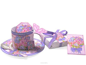 April Birth Flower Printable Cup and Gifts