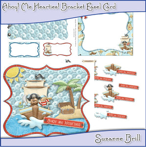 Ahoy! Me Hearties! Bracket Easel Card - The Printable Craft Shop