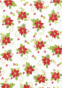 printable poinsettia background craft paper