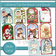 Load image into Gallery viewer, Christmas Pop Out Banner Card Bundle - The Printable Craft Shop