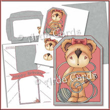 Load image into Gallery viewer, Crochet Bear Printable Pop Out Banner Card - The Printable Craft Shop