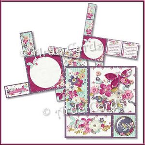 Daily Flowers 4 Fold Flap Card - The Printable Craft Shop - 2