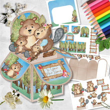 Load image into Gallery viewer, Free Printable Pop Up Box Card Preview for Instant Download