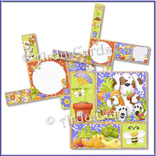 Load image into Gallery viewer, Finchy&#39;s Garden 4 Fold Flap Card - The Printable Craft Shop - 2