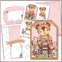 Load image into Gallery viewer, Garden Bear Printable Pop Out Banner Card - The Printable Craft Shop