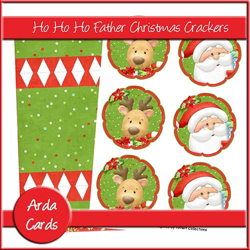 Ho Ho Ho Father Christmas Crackers - The Printable Craft Shop