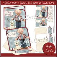 Load image into Gallery viewer, Male 5 Inch 2 in 1 Easel & Square Card Bundle