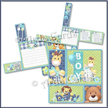 Load image into Gallery viewer, New Baby Boy 4 Fold Flap Card - The Printable Craft Shop - 2