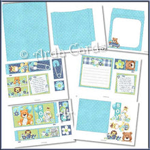Load image into Gallery viewer, New Baby Boy 4 Fold Flap Card - The Printable Craft Shop