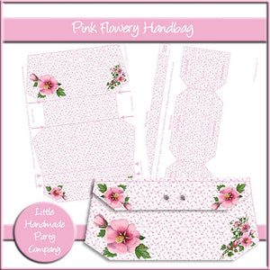Pink Flowery Handbag - The Printable Craft Shop