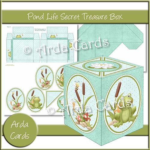 Pond Life Secret Treasure Box - The Printable Craft Shop