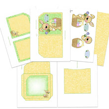 Load image into Gallery viewer, Easter Bunny Printable Scalloped Corner Card - The Printable Craft Shop