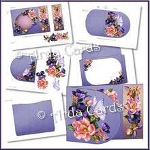 Load image into Gallery viewer, Summer Blooms Printable D Flap Wrap Around Card - The Printable Craft Shop - 2