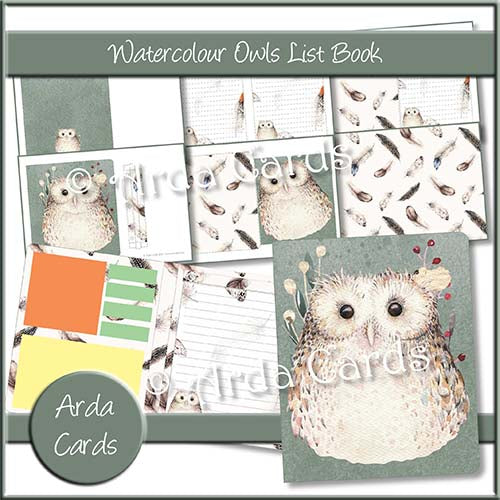 Watercolour Owls List Book