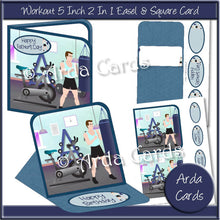 Load image into Gallery viewer, Male 5 Inch 2 in 1 Easel & Square Card Bundle
