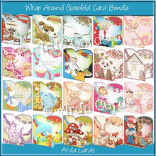 Load image into Gallery viewer, Wrap Around Gatefold Card Bundle - The Printable Craft Shop