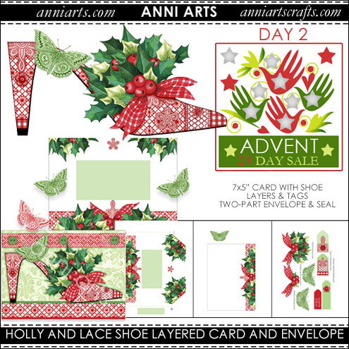 Day 2 Advent Sale - £1.00 Instant Download Cradle Card Kit