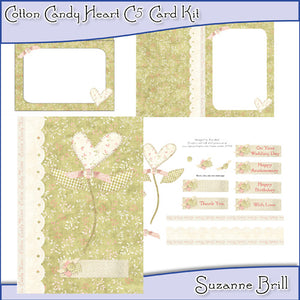 Cotton Candy Heart C5 Card