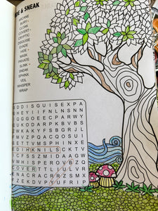 mindful colouring wordsearch book page