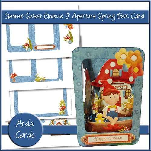 Gnome Sweet Gnome 3 Aperture Spring Box Card