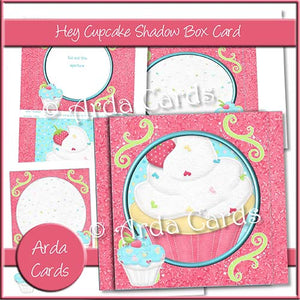 Hey Cupcake Shadow Box Card