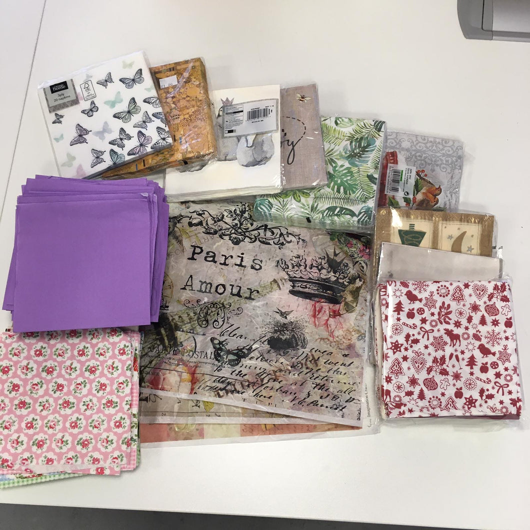 Bag 5 napkins and paper for decoupage