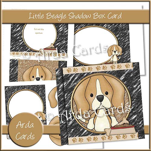 Little Beagle Shadow Box Card