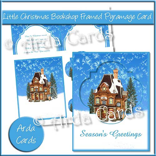 Little Christmas Bookshop Framed Pyramage Card