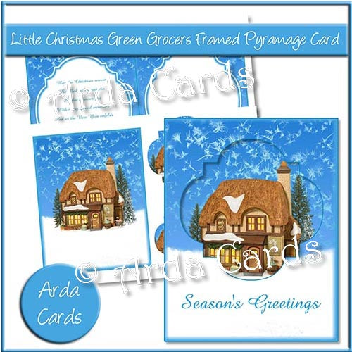 Little Christmas Green Grocers Framed Pyramage Card