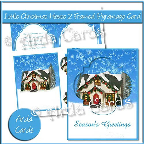 Little Christmas House 2 Framed Pyramage Card