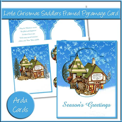 Little Christmas Saddlers Framed Pyramage Card