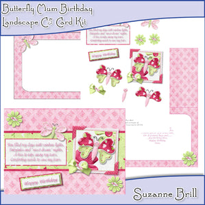 Butterfly Mum Birthday Landscape C5 Card