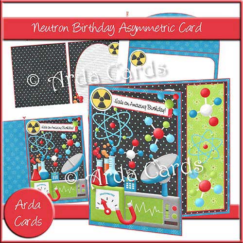 Neutron Birthday Asymmetric Card