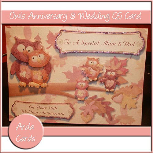 Owls Anniversary & Wedding C5 Card