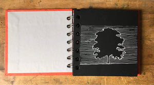 Sky Blue 4x4 Sketchbook - BLACK Pages - 150gsm Cartridge Paper