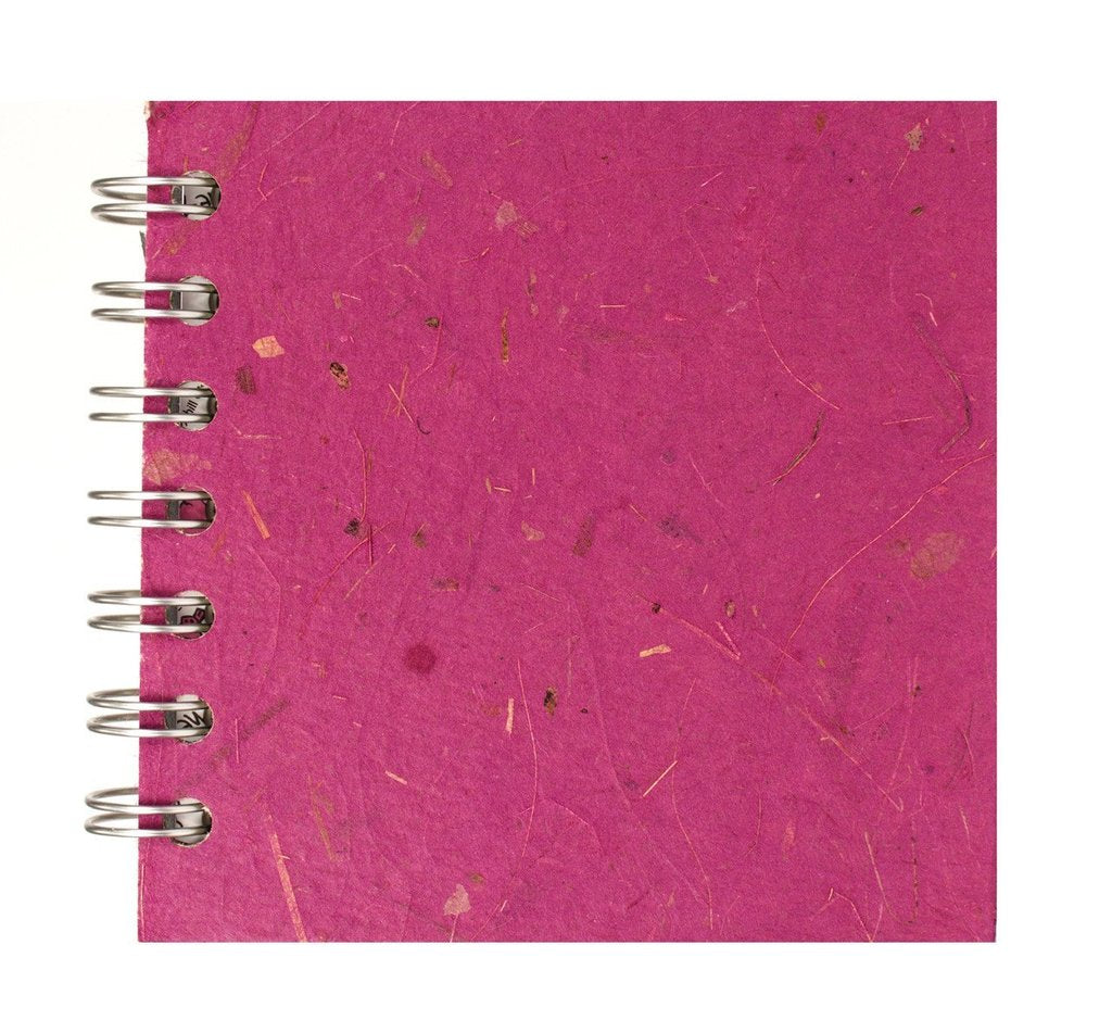 Berry Pink 4x4 Sketchbook - WHITE Pages - 150gsm Cartridge Paper