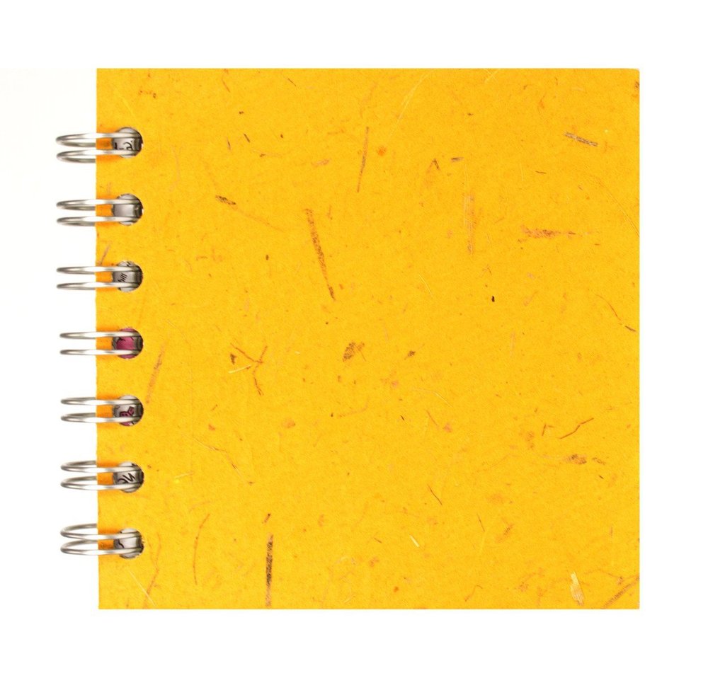 Yellow 4x4 Sketchbook - BLACK Pages - 150gsm Cartridge Paper