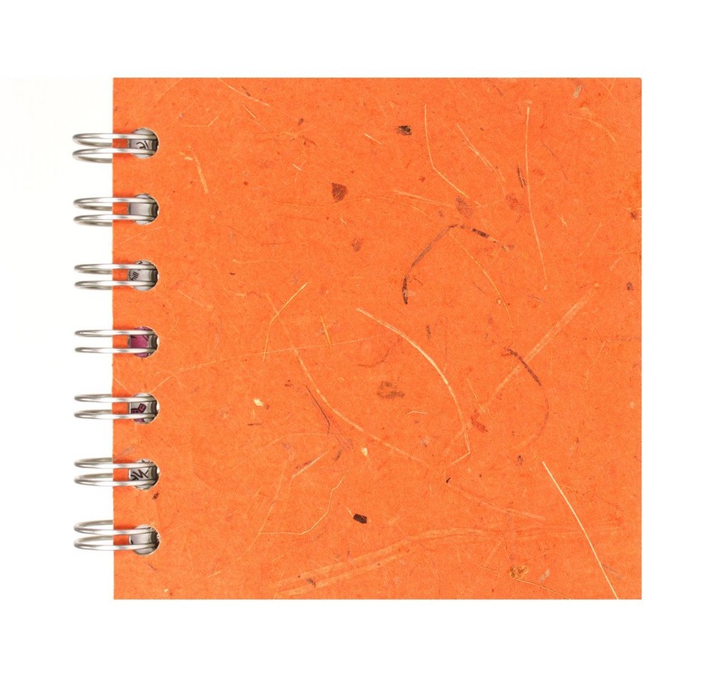 Tigerlilly Orange 4x4 Sketchbook - WHITE Pages - 150gsm Cartridge Paper