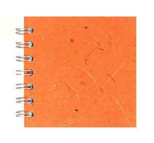 Tigerlilly Orange 4x4 Sketchbook - WHITE Pages - 150gsm Cartridge Paper