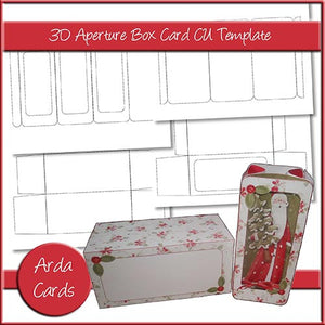 3D Aperture Box Card Template - The Printable Craft Shop