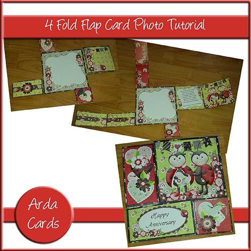 Free 4 Fold Flap Card Photo Tutorial - The Printable Craft Shop - 1