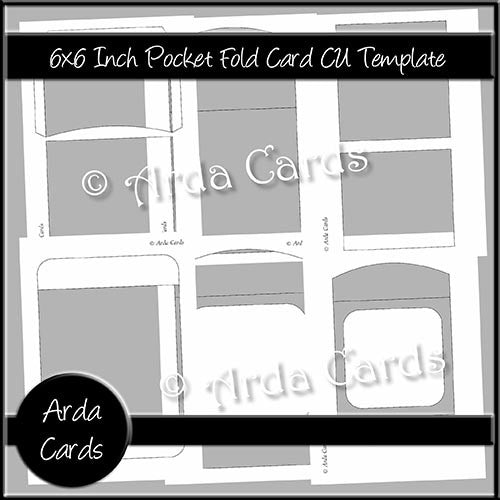 6x6 Pocketfold Card With Envelopes & Inserts CU Template - The Printable Craft Shop