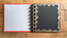 Load image into Gallery viewer, Tigerlilly Orange 4x4 Sketchbook - BLACK Pages - 150gsm Cartridge Paper