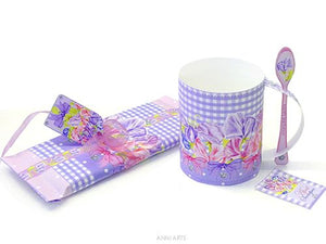 April Birth Flower Printable Mug and Chocolate Wrapper