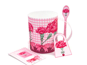 3D Mug & Latte Spoon Set  - January Birth Flower & Gem Printables