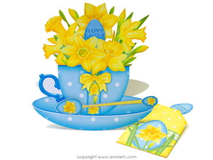 printable easter card with teabag