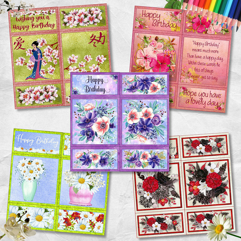 Lovely Florals Printable Neverending Card Mini Bundle