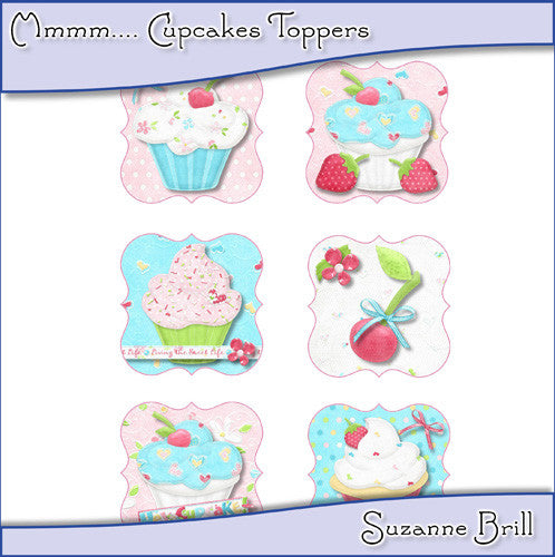 Mmmm... Cupcake Toppers - The Printable Craft Shop