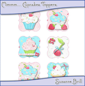 Mmmm... Cupcake Toppers - The Printable Craft Shop